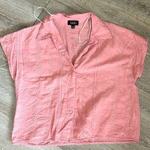 Gigio baby pink eyelet lace top!